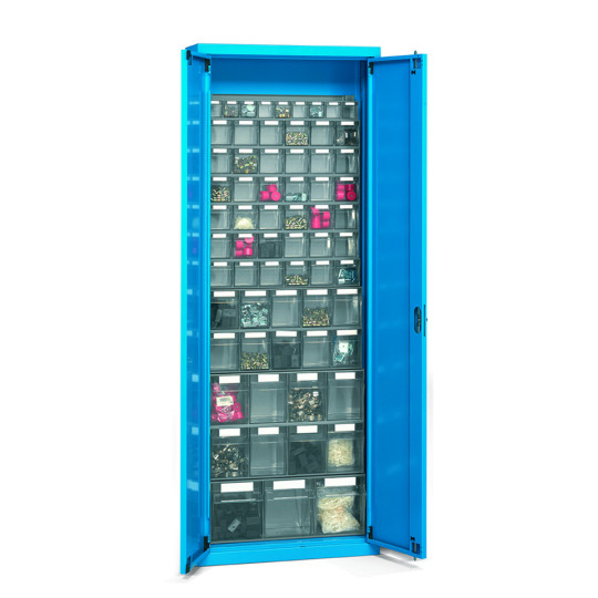 armadio-pick-blu-con-telaio-practibox-porte-e-serratura-2000h-mm PK2001204